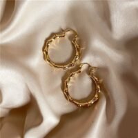 Bamboo Hoop Earrings