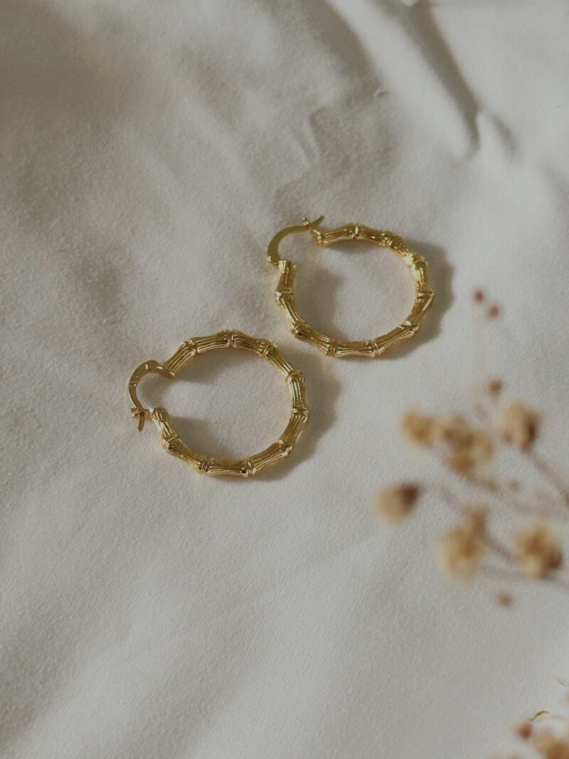 Bamboo Hoop Earrings